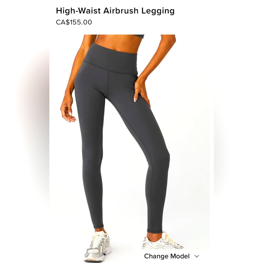ALO Yoga High-Waist Airbrush Legging - Dark Gray